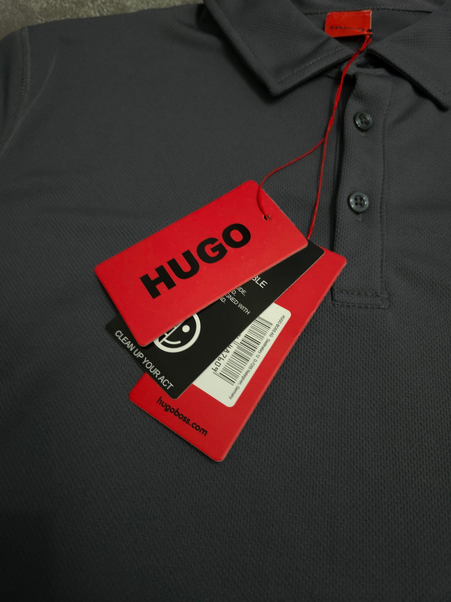 Playera Polo Hugo Gris