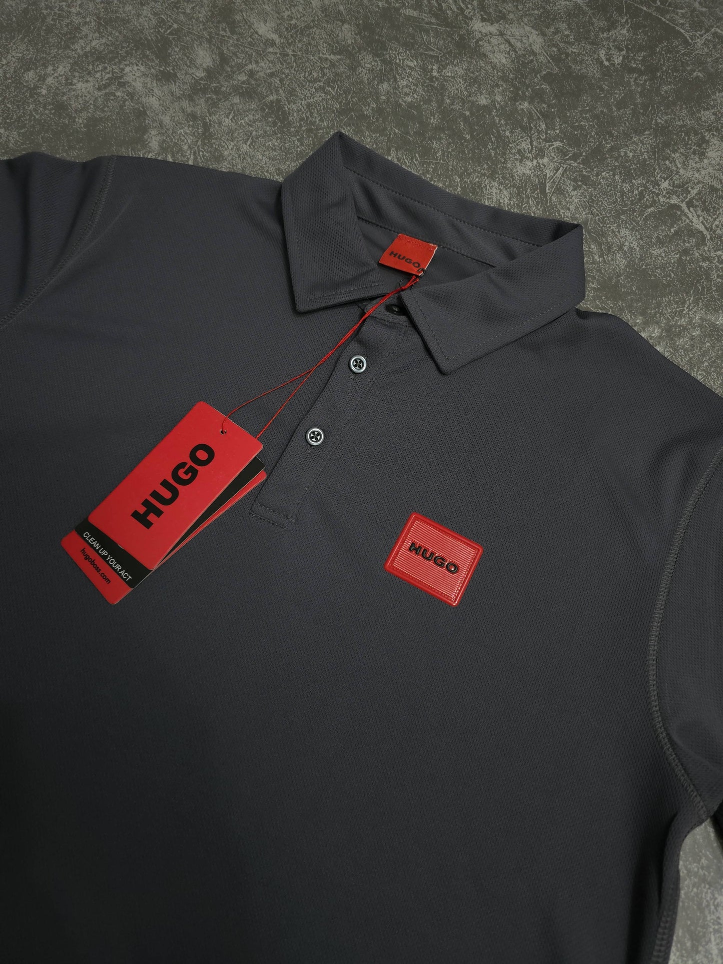 Playera Polo Hugo Gris